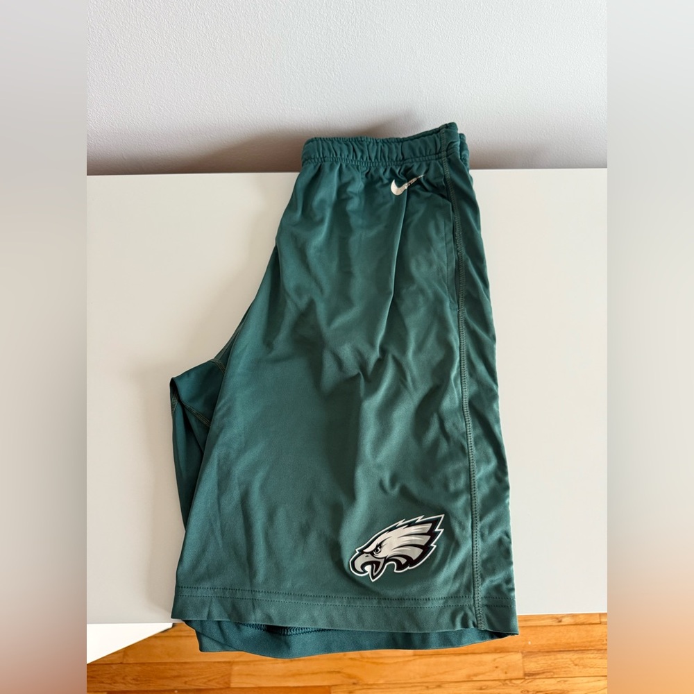 Nike Green Philadelphia Eagles Athletic Shorts with White Swoosh